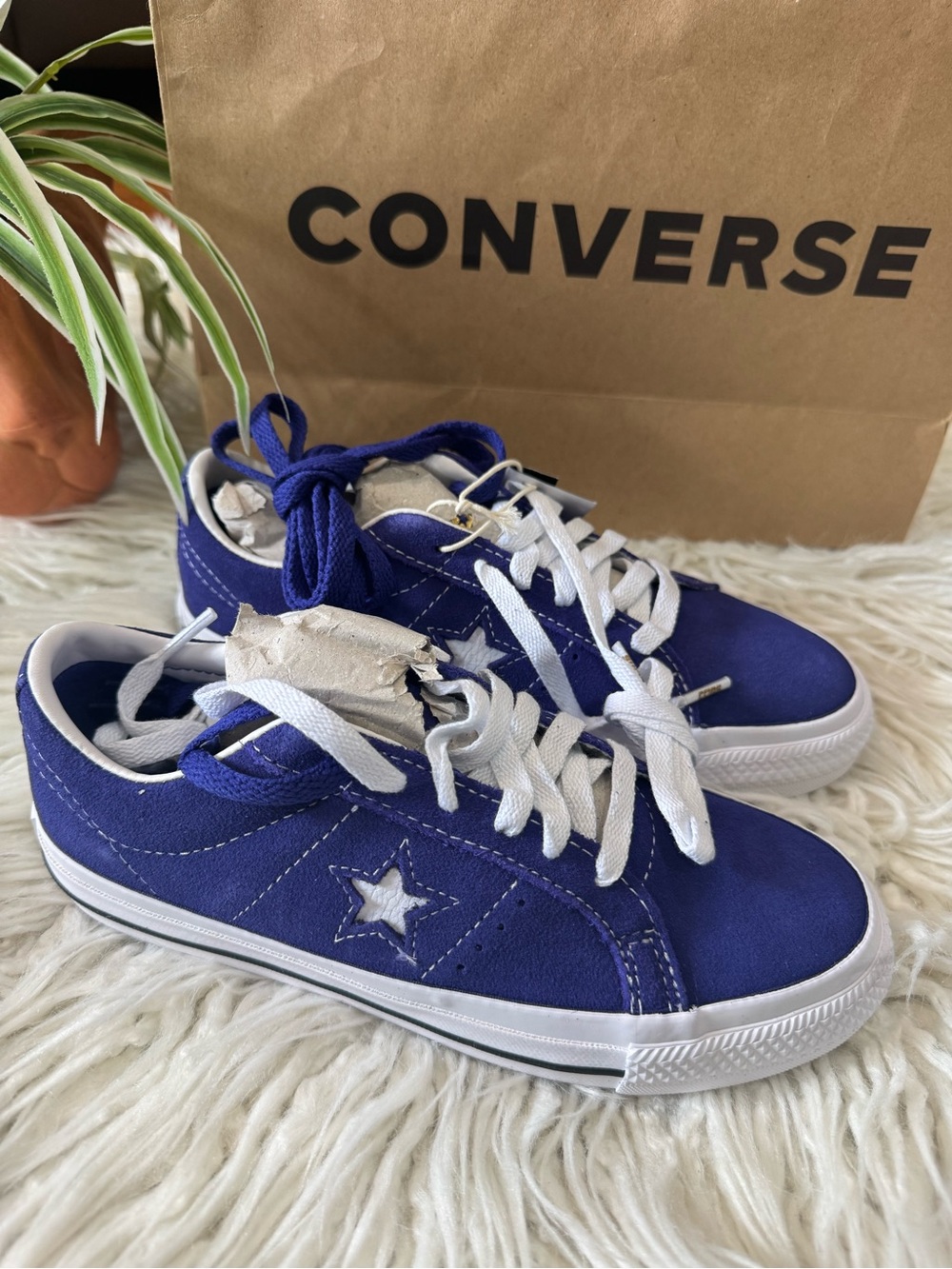Women’s Converse Purple and White One Star Low Top Sneakers